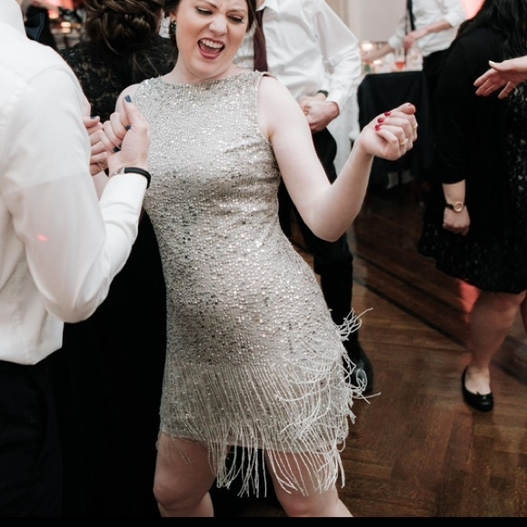 Adrianna Papell Beaded Fringe Dress - Picture 13 of 14